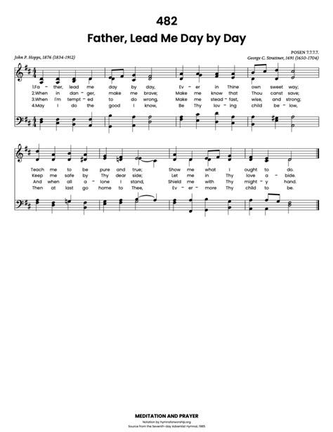 sjdm hymn lyrics|482 – Father, Lead Me Day by Day .